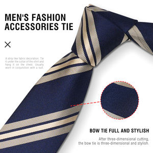 طقم ربطة عنق حرير 100% مع منديل وشعار مخصص في علبة هدايا - Product Image 4