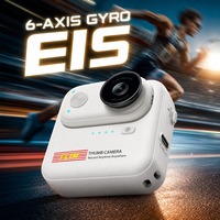 Mini caméra d'action magnétique 4K30fps 20MP, caméra vidéo miniature avec Wi-Fi intégré, stabilisation EIS 6 axes anti-tremblement, Type C, 256 Go