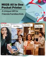 Printer Mini Portabel Nirkabel Phomemo M02S 300dpi Printer Foto Mini Printer Thermal