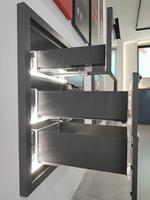 Boîte à tiroirs en métal KINGSTAR, ultra-fine, hauteur 150 mm, parois latérales ultra-minces avec glissières de tiroir à fermeture douce et montage sous le meuble