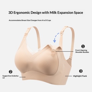 Soutien-gorge d'<span class=keywords><strong>allaitement</strong></span> ergonomique 3D 2026 pour femme, ouverture frontale, clips d'épaule, sans armatures, sans coutures, bonnets A-C, anti-affaissement, maternité, <span class=keywords><strong>allaitement</strong></span>, OEM - Product Image 1