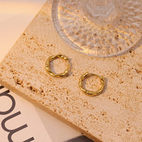 Koreanische Version Mode neue Kreis Ohr schnalle Nische Design fortschritt liche kalte Wind Edelstahl Twist Twist alles Ohrring