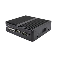HW N260 Mini PC Tanpa Kipas Intel J1900 J4125 N2840 J6412 2LAN 2COM RS232 RS485 VGA HDMI Auto Power On Watchdog