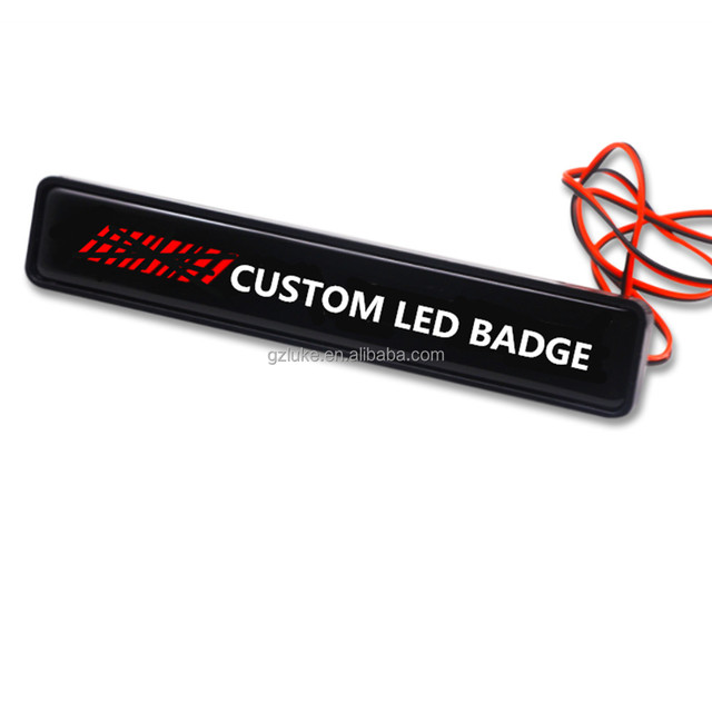 12V Illuminated Car Logo LED Emblem Badge Universal Front Grille Accessory