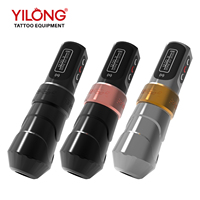 Mesin Tato Elektrik Nirkabel Yilong Laris Manis, Konektor RCA Baja Anti Karat, Baterai Lithium Isi Ulang, Rias Permanen