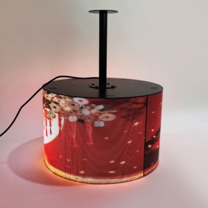 Écran d'affichage numérique couleur pour hôtel de luxe, panneau publicitaire cylindrique LED P2 P2.5, écran rond pour colonne - Product Image 4