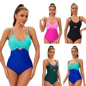 Maillot de bain Fitness respirant et écologique Sexy Plus pour femmes européennes américaines à motif solide - Product Image 1