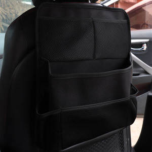 Car <b>Seat</b> Back <b>Storage</b> Bag Nylon Mesh Multi Pocket Hanging Organizer For Travel Black - Product Image 2