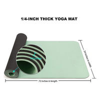 Yoga Pad New Design Großhandel 6mm Custom Print Hochwertige umwelt freundliche ein-und zweifarbige langlebige TPE Yoga matte