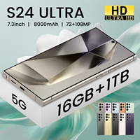Smartphone Android 13 S24 Ultra 5G Version Globale Débloquée, 16 Go + 1 To, Écran 7,3 Pouces, avec S-Pen – Téléphone Portable en Promotion