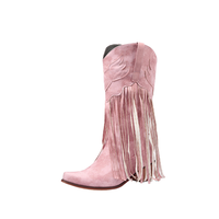 Bottes de cowboy confortables en PU pour femmes, mi-mollet, talon haut, bout pointu, brodées, semelle extérieure en caoutchouc épais, hiver/automne