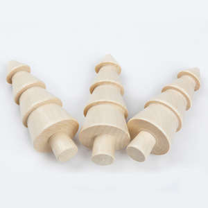 Natural Wood Christmas <b>Tree</b> DIY Wooden Toy Four Tiered Small <b>Tree</b> Eco-Friendly Home Decoration Standing Base For Children - Product Image 2