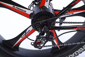 Vélo de montagne électrique 26 pouces 1500W avec frein à disque, cadre en acier, entièrement assemblé, 21 vitesses, suspension arrière - Product Image 6