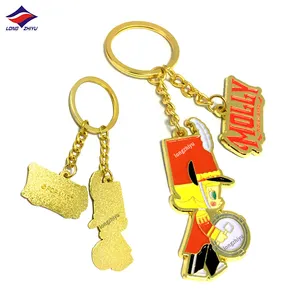 Keyring Design Longzhiyu 14 Years Manufacturer Custom Logo Metal Keychains Soft Enamel Girl Keyrings With Your Own Design Higher Quality