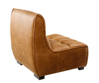 Fauteuil de loisirs vintage en cuir de luxe, industriel, durable, rembourré en mousse, pour la maison, le salon