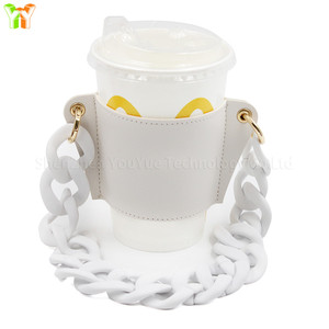 Xách tay PU da chuỗi <span class=keywords><strong>cup</strong></span> Bìa nước giải khát <span class=keywords><strong>cup</strong></span> tay áo cốc cà phê chủ tàu sân bay với chuỗi xử lý - Product Image 5