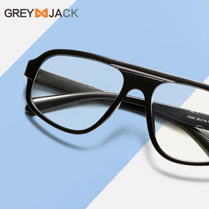 Gafas Anti Luz Azul Grey Jack, Montura TR90, Lentes de PC para Adultos, Cara Redonda, Primavera 2025 K040OP - Product Image 5