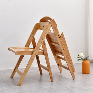 Bamboo Folding <b>Chair</b> 35x36x61 Cm Foldable Stackable Minimalist Living Room <b>Chair</b> - Product Image 3
