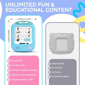 Cartes flash éducatives QuTZ Talking Phonics, 166 pages, 29+ thèmes, 800+ mots, faits amusants, 700+ jeux, matériau en peluche, jouets d'apprentissage <span class=keywords><strong>pour</strong></span> tout-petits, 3-6 ans - Product Image 6