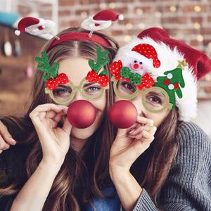 Max Fun - 24 Piezas de Monturas de Gafas de Fiesta Navideñas con Brillantina Ecológica, Personalizables de Fábrica, Accesorios de Decoración, Talla Única - Product Image 6