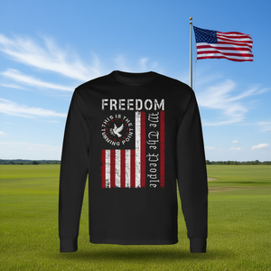 Camiseta de manga larga con bandera de Estados Unidos, American Freedom, este es el punto de inflexión - Product Image 3