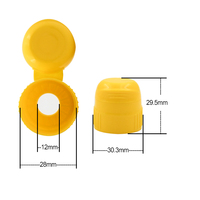 Bouchon à clapet jaune 28/410 28mm avec bec verseur pour bouteille de sauce piquante et bouteille de miel à presser, personnalisé en usine