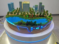 Modèle de table de sable immobilière personnalisée avec éclairage LED pour centre de vente de propriétés