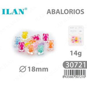 Perline Ilan a Forma di Orso 18mm 14g Multicolore per Creazione di Gioielli - Product Image 3