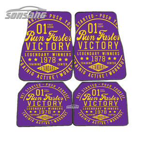 SONSANG alta calidad poliéster terciopelo OEM personalizado Universal <span class=keywords><strong>Anime</strong></span> coche alfombrillas 4 piezas - Product Image 2