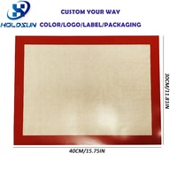 Tapis de cuisson flexible réutilisable de 5mm antiadhésif perforé Eclair Macaron Tapis de cuisson rectangulaire en silicone liquide Tampons résistants à la chaleur