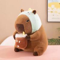 Poupée Capybara en peluche super douce brodée personnalisée-Cadeau d'anniversaire anti-stress pour les amis