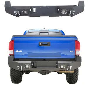 Populaire 4X4 Off-Road Vervanging Accessoires Staal Achterbumper Aftermarket Zwart Winch Bumper Guard Voor Tacoma 2016-2018