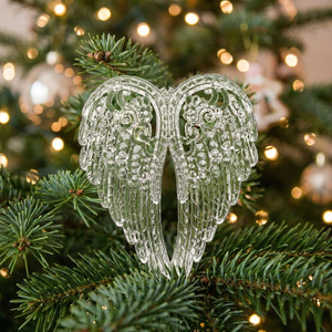Christmas Ornaments <strong>Decorations</strong> Set Glass <strong>Snowflake</strong> Multi Size Clear Hanging Tree <strong>Decorations</strong> Pendant Xmas Home Decor - Product Image 3