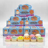 Capsule mystère surprise : Jouet Squishy Glitter Bun, Balle anti-stress souple à presser, Couleurs assorties, Soulagement du stress, Sensoriel, Pour filles et garçons
