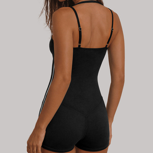 Combinaison dos nu pour <span class=keywords><strong>femme</strong></span>, style licou, patchwork contrastant, tenue <span class=keywords><strong>de</strong></span> sport et <span class=keywords><strong>de</strong></span> fitness - Product Image 2