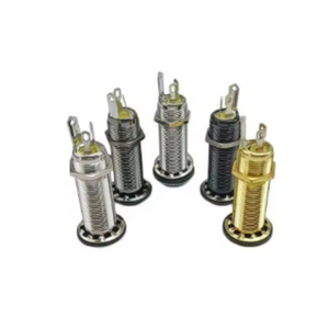 吉他低音零件6.35毫米立体声输出输入1/4英寸插孔插座插头黄铜带肋管式插孔 - Product Image 6