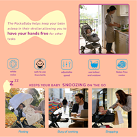 Aide au sommeil pour bébé, berceuse électrique pour poussette, rechargeable, vibration automatique, apaisant, fixation portable pour poussette