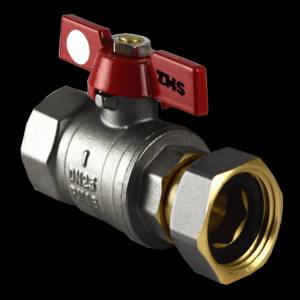 Robinet à bille avec raccord 3/4" et poignée papillon rouge |   Corps en laiton PN25 |   THS Thermostyle ® - Product Image 6