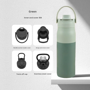 Nouvelle bouteille d'eau isolée sous vide à double paroi sans BPA, anti-fuite, 680 ml/1000 ml, avec filtre pour le camping - Product Image 4