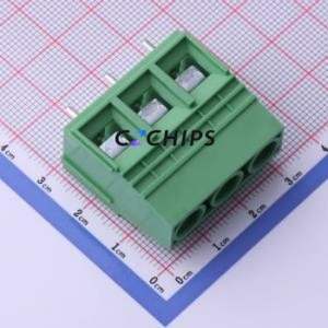 DB116A-10.16-3P-GN-P Screw Terminal Block P=10.16mm Connector ( Construction: 1x3P )( Pitch: 10.16mm )( Color: Green ) - Product Image 1