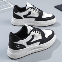 Q1665 Nouvelles Chaussures Plates Confortables pour Femmes à Lacets, Semelle Souple et Épaisse, Style Polyvalent, Collection Automne