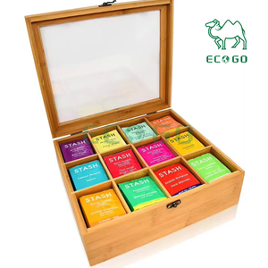 ที่ใส่ถุงชาเป็นมิตรกับสิ่งแวดล้อมช่องใส12ช่องใส่ชาถุงชาไม้ไผ่ - Product Image 5