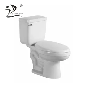 ZHONGYA Wc Sanitary Wares Toilet New Designed Ceramic Toliet Seat Bathroom closestool Floor Mounted Siphonic Two Piece toliet