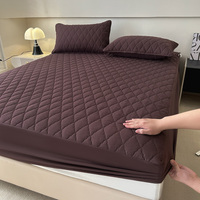 Protège-matelas matelassé 100 % microfibre imperméable couleur unie – Housse de lit couleur unie – Grande Vente