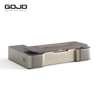 Escritorio de Oficina Moderno de Lujo con Tablero de Roca, Escritorio de Estudio de Diseño Simple con Silla, Escritorio de Computadora de Alta Calidad