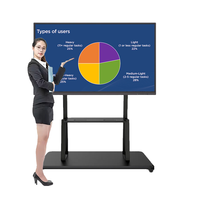 Tableau blanc interactif 4K UHD 65 pouces avec 40 points de contact et caméra 48MP pour salles de classe et salles de conférence
