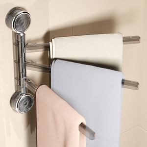 Clothing Organizer Drying <b>Rack</b> Wall Mounted Double Bar Rectangle Fixed Style Suction Cup Foldable <b>Clothes</b> Hanger - Product Image 3