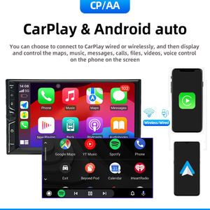 7 אינץ אנדרואיד מערכת מולטימדיה מערכת אוניברסלי 2 autoradio gps ניווט נגן רדיו וידאו carplay wifi bt fm סטריאו - Product Image 2