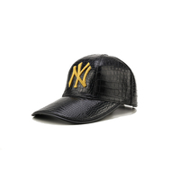 Casquette de baseball ZENOS haut de gamme en cuir véritable imperméable avec logo brodé en 3D, idéale pour le sport, le golf et les voyages