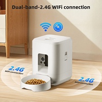 Comedero Inteligente para Mascotas con Alimentación Automática por USB/Adaptador, Temporizador y Control de Cantidad, con Video Remoto por WiFi para Perros y Gatos